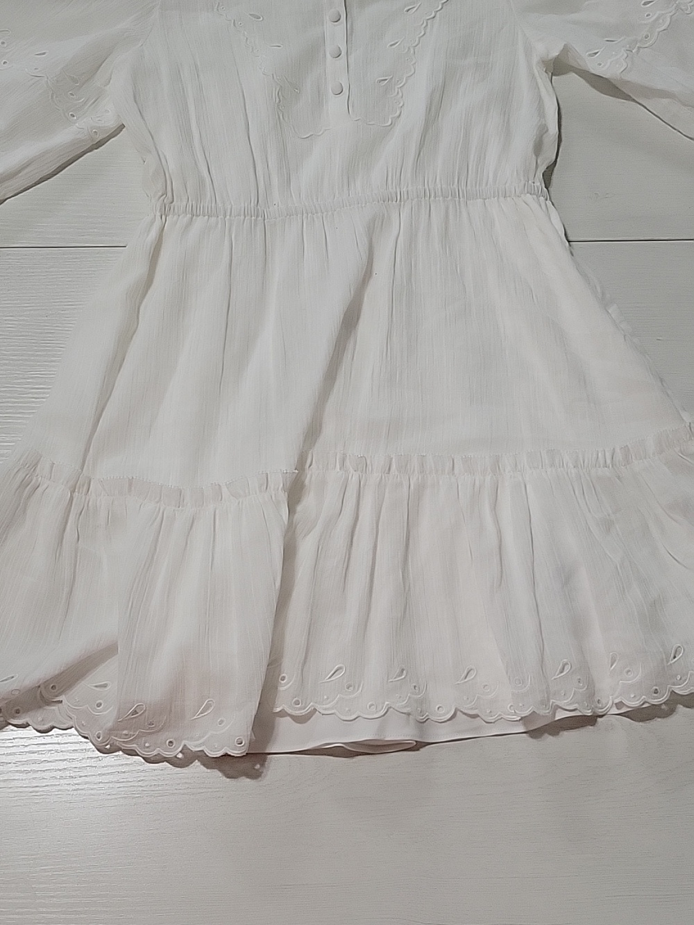 NWOT Coach 2 White Lace-Trim Cotton Midi Dress With Pockets - Picture 3 of 8